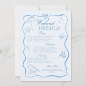 Invitation Dernier Toast sur la Côte Itinéraire de la Bachelo (Dos)