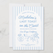 Invitation Dernier Toast sur la Côte Itinéraire de la Bachelo (Devant)