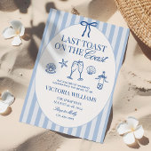 Invitation Dernier Toast sur la Côte Itinéraire d'Enterrement