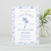 Invitation Dernier Toast Sur La Côte Palmiers Bachelorette (Debout devant)