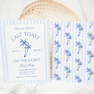 Invitation Dernier Toast Sur La Côte Palmiers Enterrement de