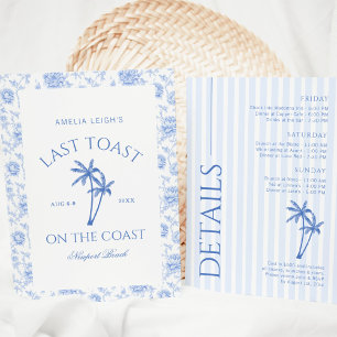 Invitation Dernier Toast Sur La Côte Palmiers Enterrement de
