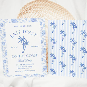 Invitation Dernier Toast Sur La Côte Palmiers Enterrement de