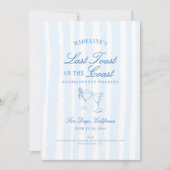 Invitation Dernier toast sur la côte tiroirs Bachelorette (Devant)