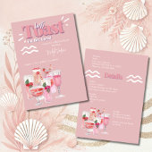 Invitation dernier toast sur la côte week-end bachelorette