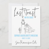 Invitation Dernier toast sur la côte Week-end Bachelorette Pa (Devant)