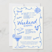 Invitation Dernier Toast Sur La Côte Week-end de Bachelorette (Dos)