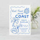 Invitation Dernier Toast Sur La Côte Week-end de Bachelorette (Debout devant)