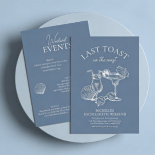 Invitation Dernier Toast Sur La Côte Week-end de l'Enterremen
