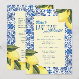Invitation Dernier Toast sur la Côte Week-end d'enterrement d