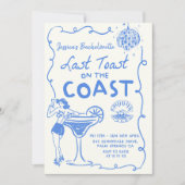 Invitation Dernier Toast Sur La Côte Week-end Enterrement de  (Devant)