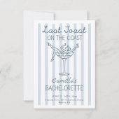 Invitation Dernier Toast Sur La Côte Whimsical Bachelorette (Devant)