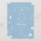 Invitation Dernier Toast sur la hower de bachelloretteoes côt (Devant / Derrière)