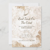 Invitation Dernier Toast sur la plage de la côte Bachelorette (Devant)