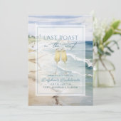 Invitation Dernier toast sur la plage de la Côte Bachelorette (Debout devant)