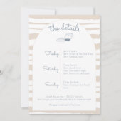 Invitation Dernier toast sur la plage de la Côte Bachelorette (Dos)