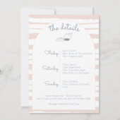 Invitation Dernier toast sur la plage de la Côte Bachelorette (Dos)