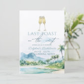 Invitation Dernier toast sur la plage de la Côte Bachelorette (Debout devant)