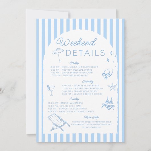 Invitation Dernier toast sur le Coast Arch Bachelorette Party (Dos)