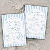 Invitation Dernier toast sur le Coast Arch Bachelorette Party