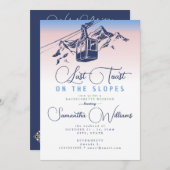 Invitation Dernier Toast Sur Les Pistes Ski Bachelorette Week (Devant / Derrière)