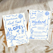 Invitation Dernier Toast Sur Les Pistes Week-end Enterrement