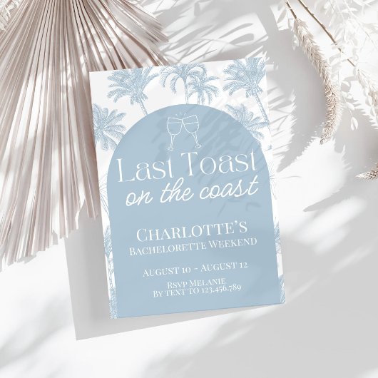 Invitation Dernier toast sur l'invitation de bachelorette de
