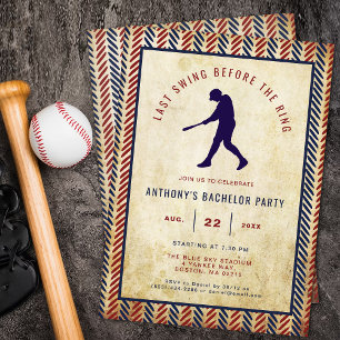 Invitation Dernier Tour de Bat avant la Bague Enterrement de