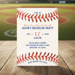 Invitation Dernier tour de batte de baseball avant l'enterrem