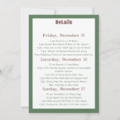 Invitation Dernier Trail Camp Bachelorette Itinéraire Week-en (Dos)