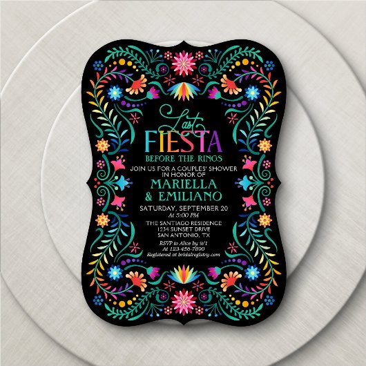 Invitation Dernier Wedding shower Fiesta Couples