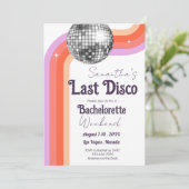 Invitation Dernier week-end de bachelorette disco et itinérai (Debout devant)