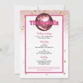 Invitation Dernier week-end disco enterrement de vie de jeune (Dos)