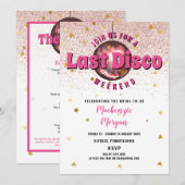 Invitation Dernier week-end disco enterrement de vie de jeune (Devant / Derrière)