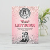 Invitation Dernier week-end Disco Retro Bachelorette (Debout devant)