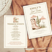 Invitation Dernier week-end Rodeo Cactus Bachelorette