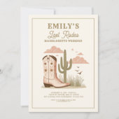Invitation Dernier week-end Rodeo Cactus Bachelorette (Devant)
