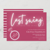 Invitation Dernière balançoire avant la douche nuptiale circu (Devant / Derrière)