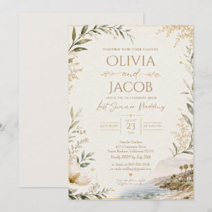 Invitation Dernière Célébration de Mariage d'Été
