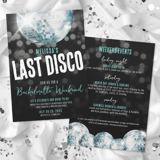 Invitation Dernière célibataire Disco
