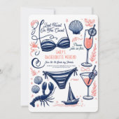 Invitation Dernière côte toast Bachelorette Week-end (Devant)