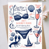 Invitation Dernière côte toast Bachelorette Week-end