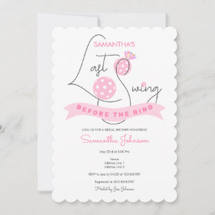 Invitation Dernière couture avant anneaux Fête des mariées de