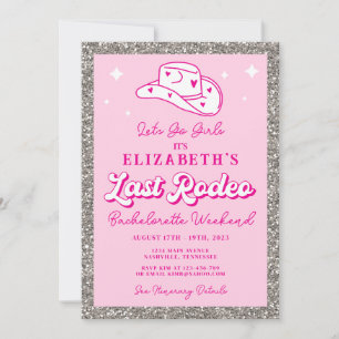 Invitation Dernière Cowgirl de Rodéo Enterrement de Vie de Je