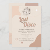 Invitation Dernière Disco Bachelorette Rétro 70 Week-end Itin (Devant / Derrière)