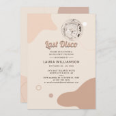 Invitation Dernière Disco Bachelorette Week-end (Devant / Derrière)