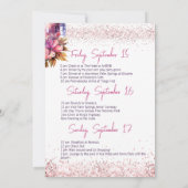 Invitation Dernière Disco Dance Ball Floral Bachelorette Part (Dos)