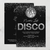 Invitation Dernière Disco Glamour Bachelorette Week-end (Devant / Derrière)