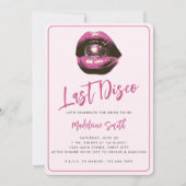 Invitation Dernière Disco Hot Pink Sassy Fun Bachelorette Par (Devant)