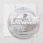 Invitation Dernière Disco les années 70 Bachelorette Week-end (Devant)